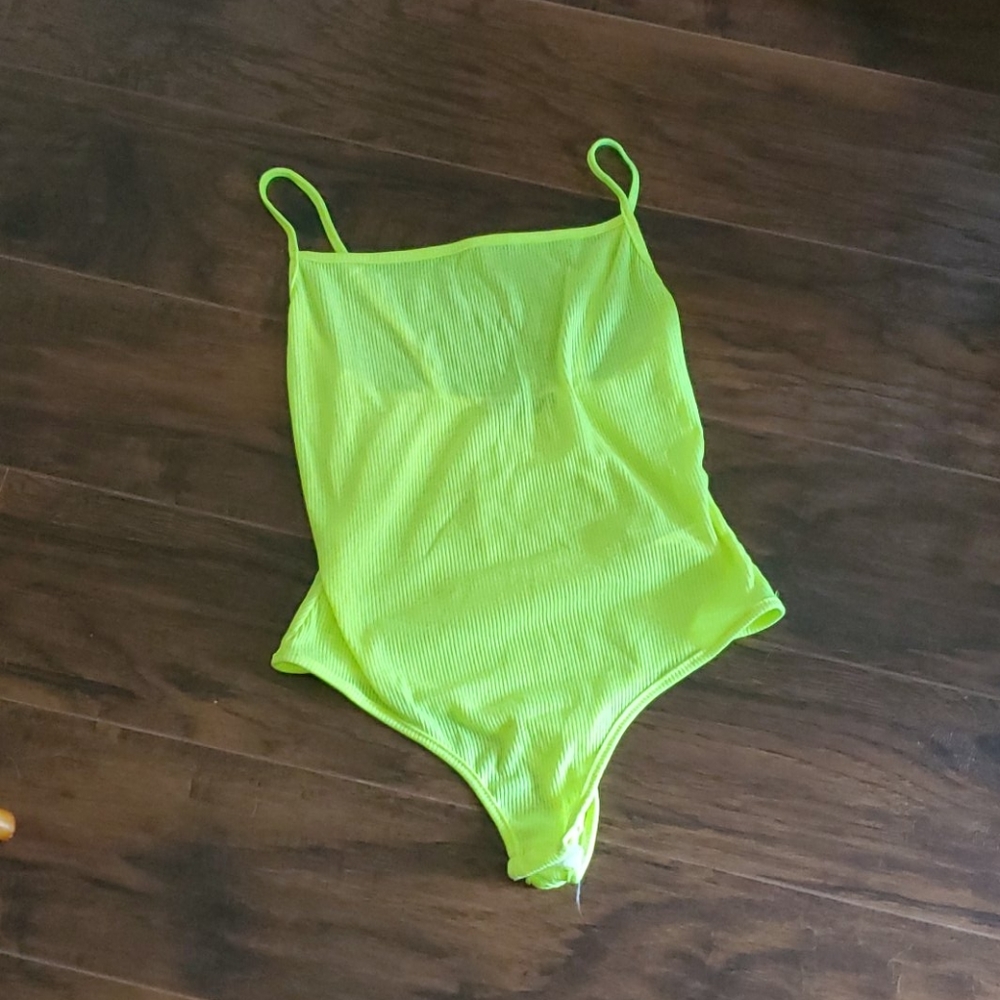 Neon yellow bodysuit